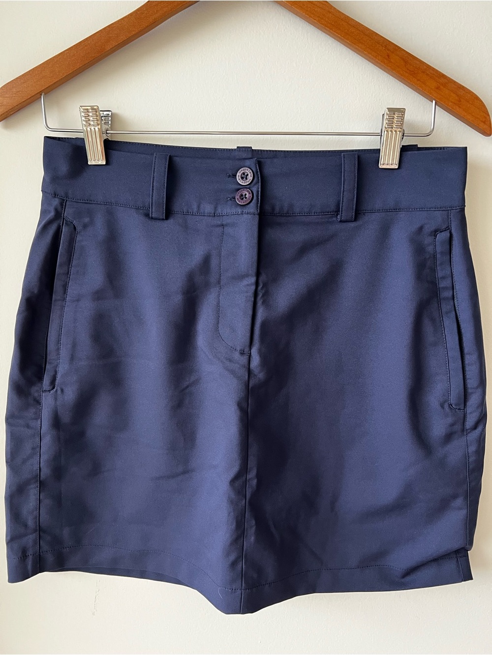 Maggie Lane Navy Women's Skort with Buttoned Waist